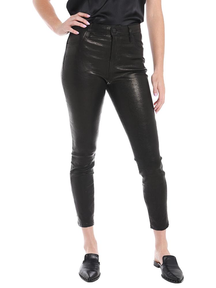J Brand Women's Alana High Rise Leather Crop Skinny Jean - Saint Bernard
