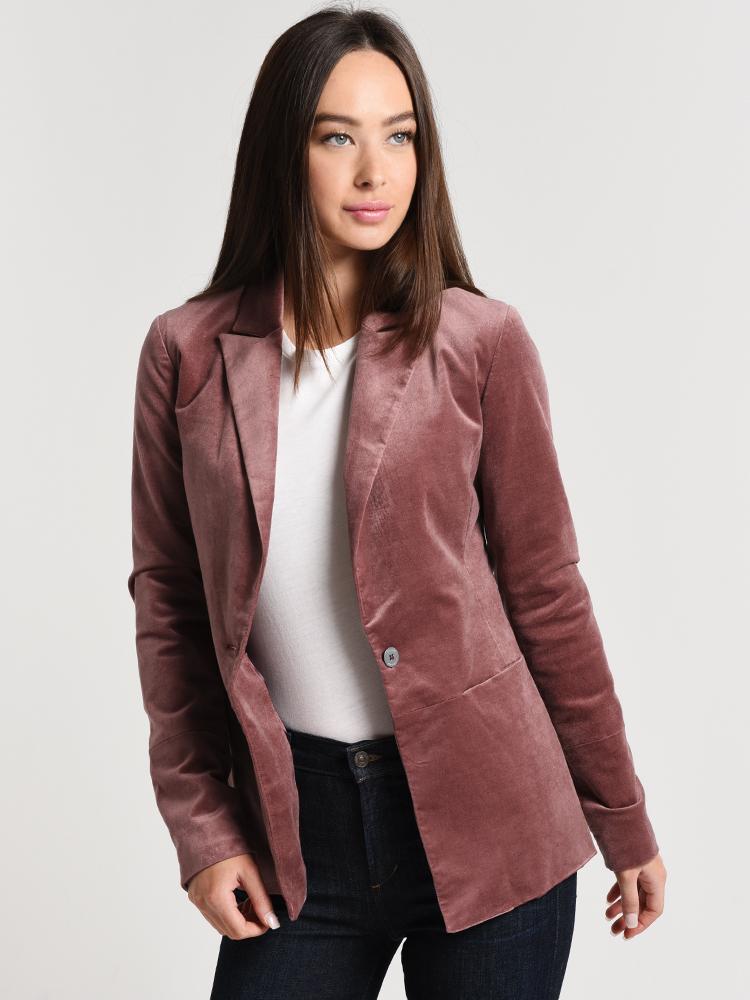 J Brand Women's Denise Velvet Blazer - Saint Bernard