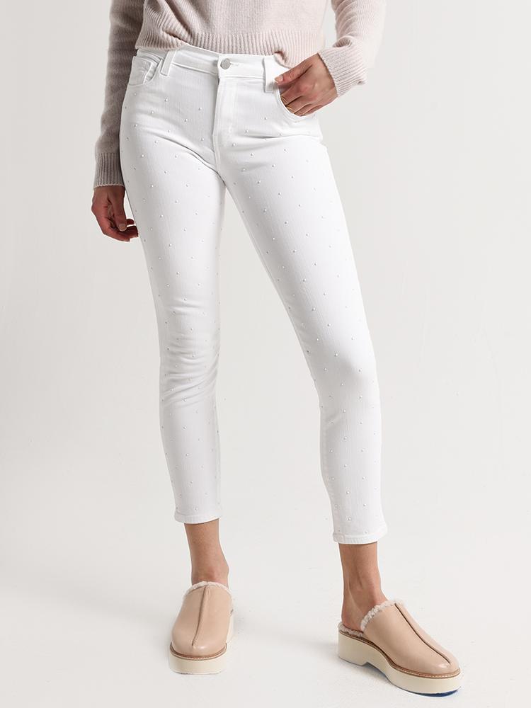 J Brand Women's 835 Mid-Rise Cropped Skinny - Saint Bernard