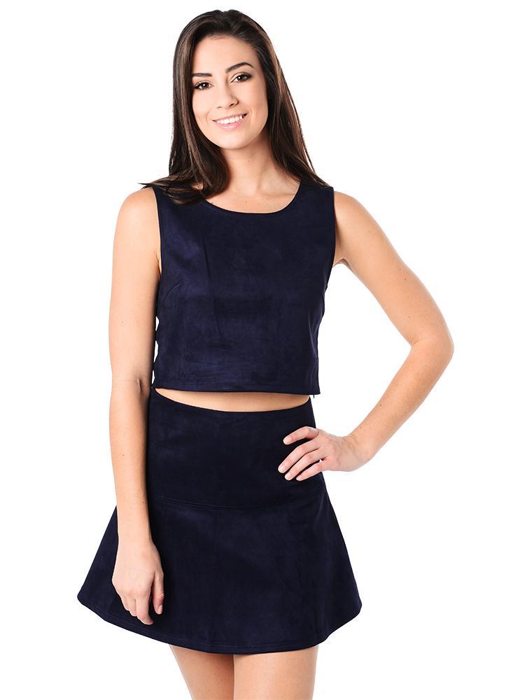 Jack By BB Dakota Delacour Faux Suede Top - Saint Bernard