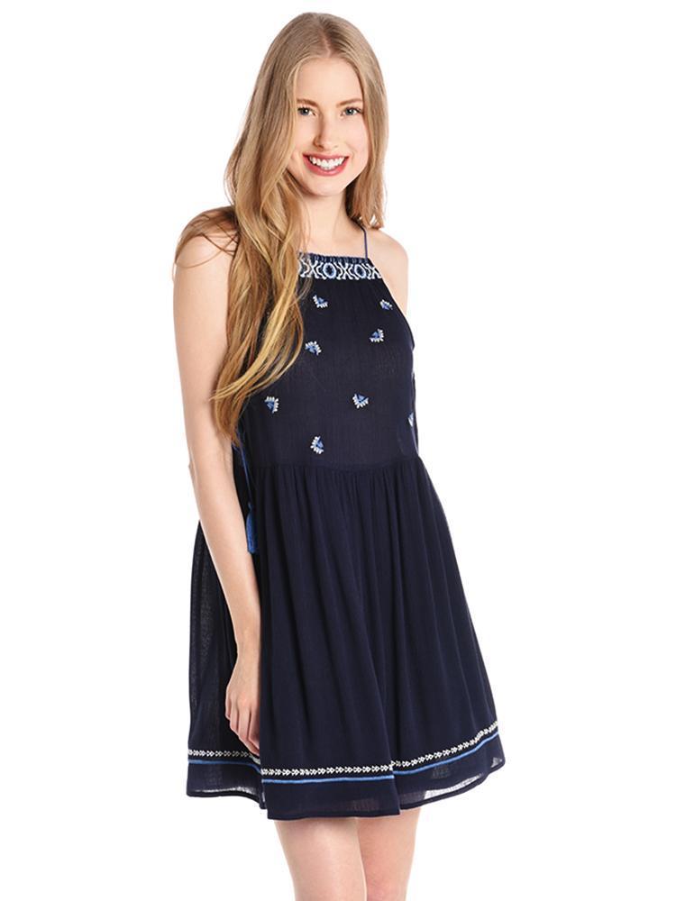 THML Square Neck Embroidered Dress - Saint Bernard