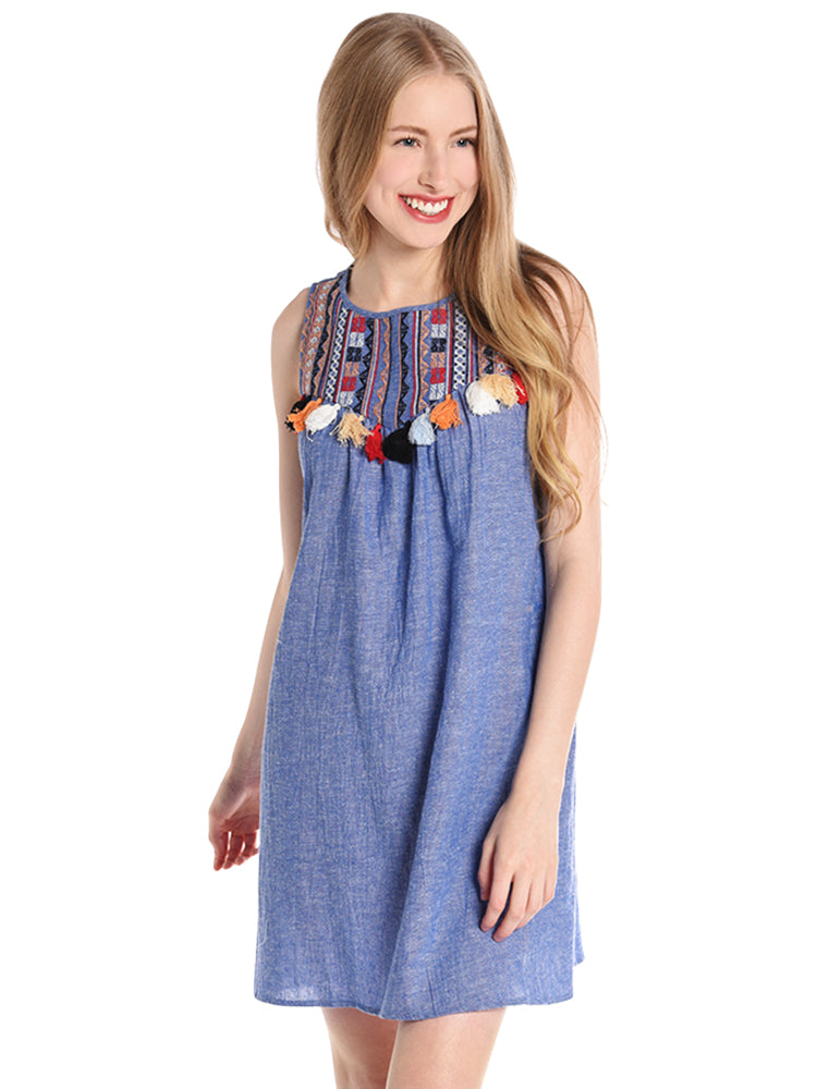 THML Sleeveless Tent Dress with Tassels – Saint Bernard