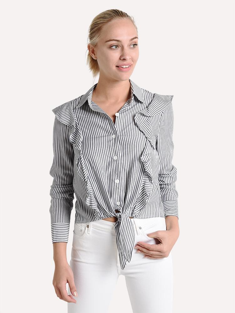 Jack Women's What's My Line Ruffle Blouse - Saint Bernard