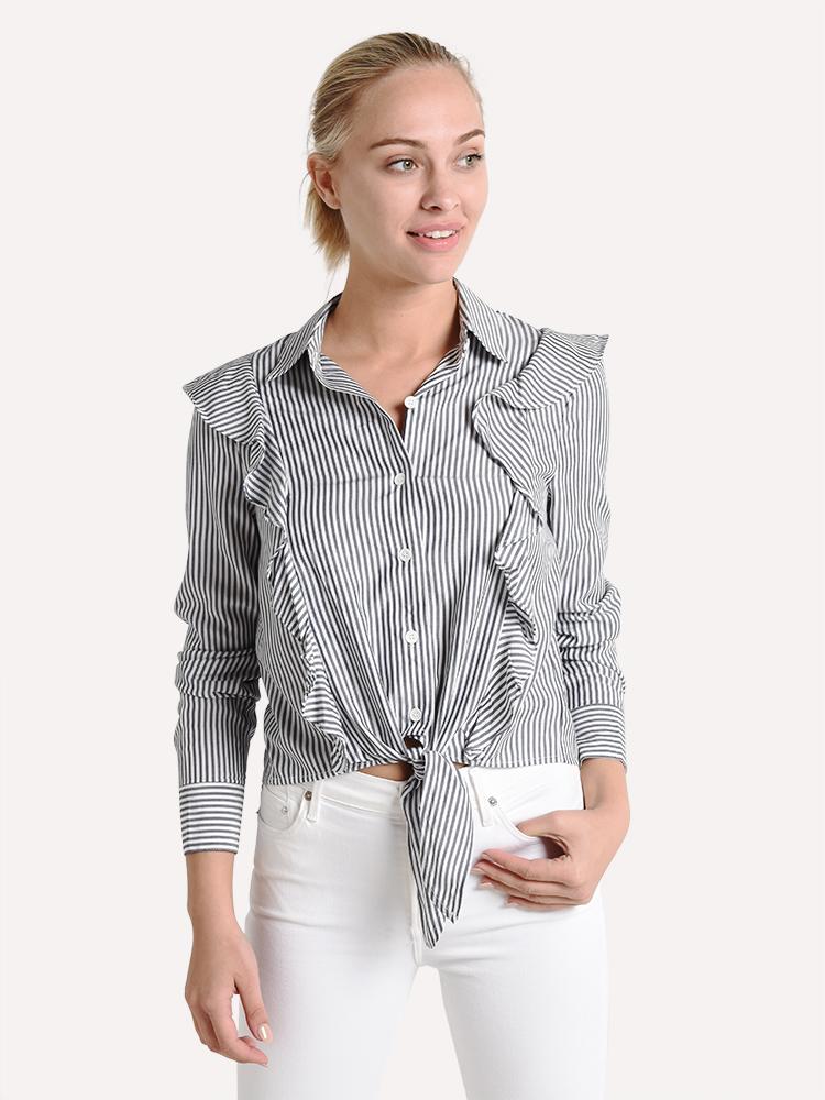 Jack Women's What's My Line Ruffle Blouse - Saint Bernard