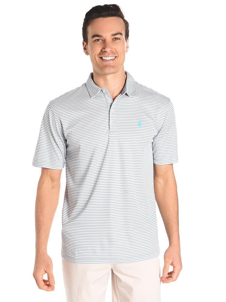 Johnnie-O Bunker Performance Stripe Polo - Saint Bernard