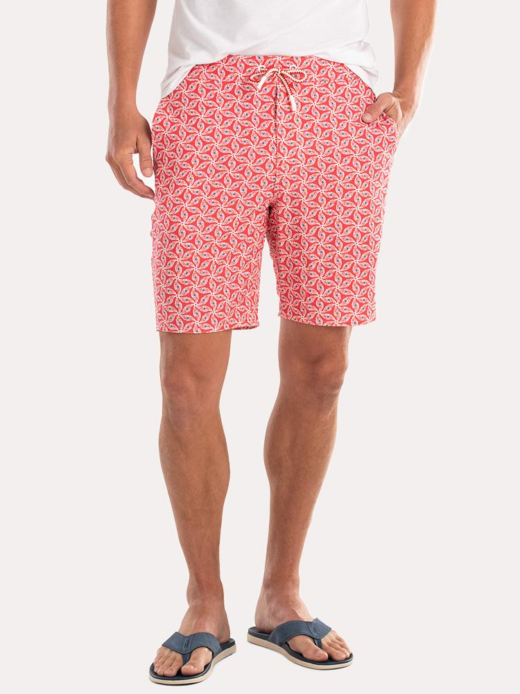 Johnnie-O Men's Sanibel Half Elastic Surf Short - Saint Bernard
