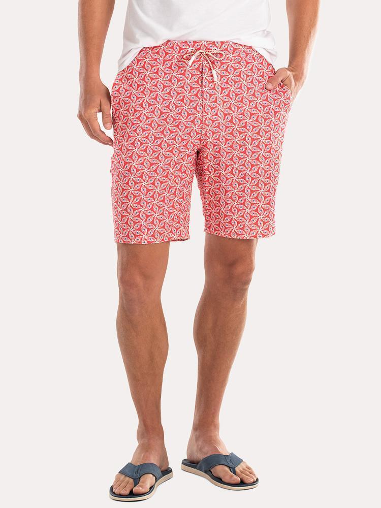 Johnnie-O Men's Sanibel Half Elastic Surf Short - Saint Bernard