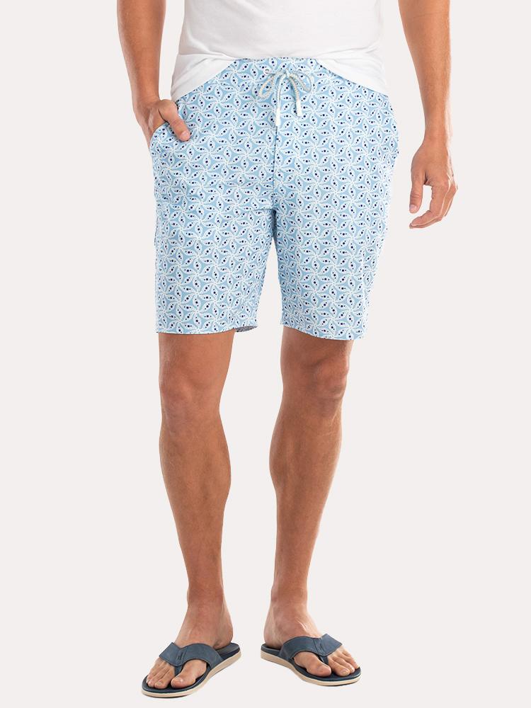 Johnnie-O Men's Sanibel Half Elastic Surf Short - Saint Bernard
