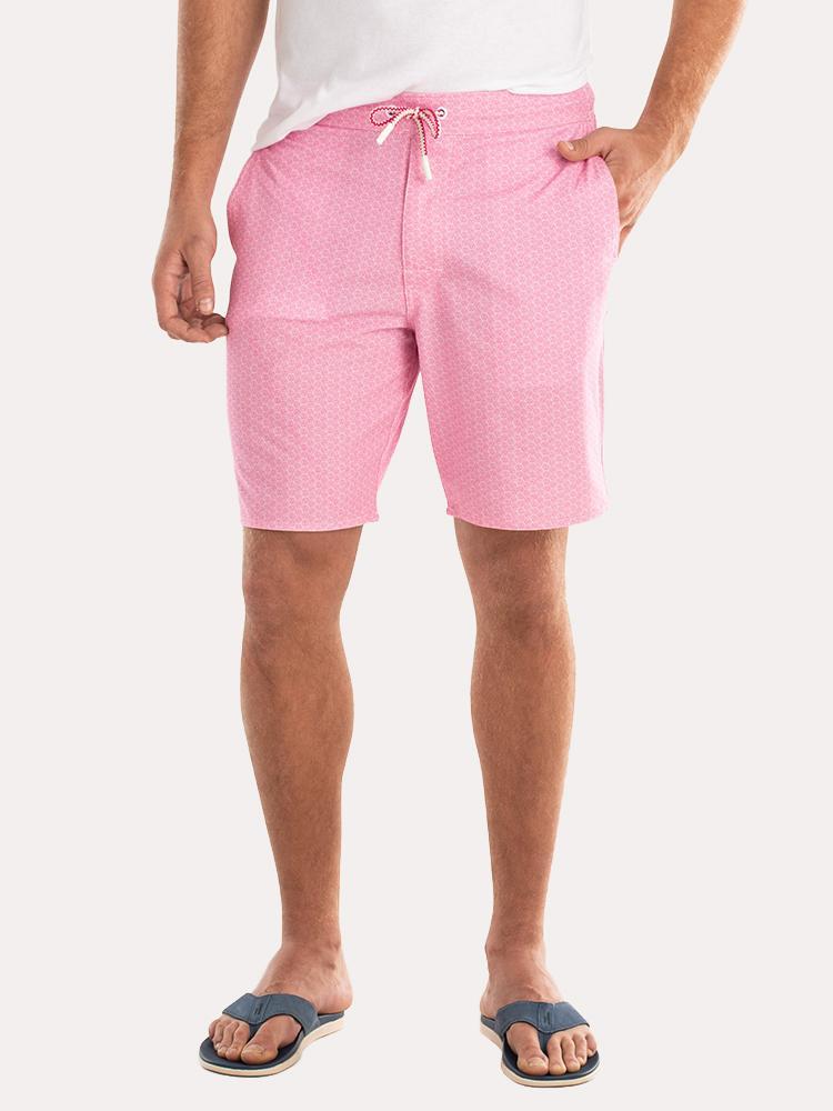 Johnnie-O Men's Folly Half Elastic Surf Short - Saint Bernard