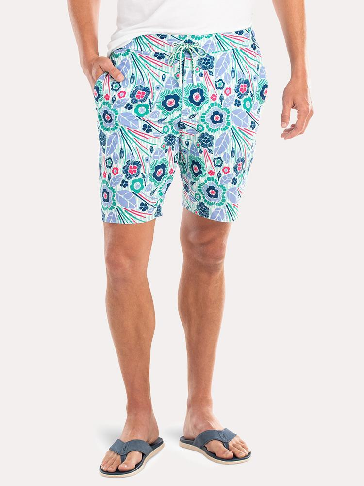 Johnnie-O Men's Driftwood Half Elastic Surf Short - Saint Bernard