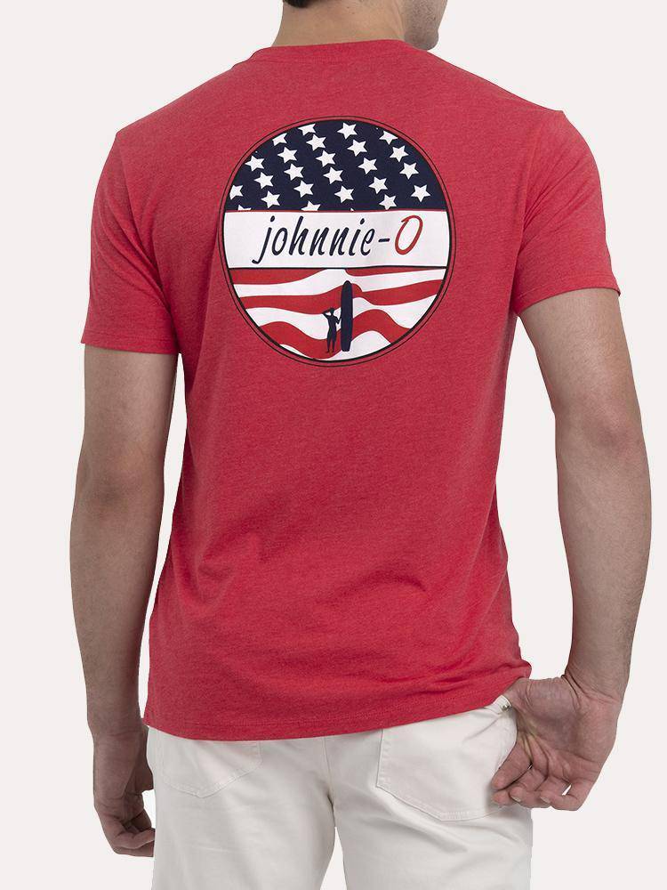 Johnnie-O Men's Star Spangled Tee - Saint Bernard