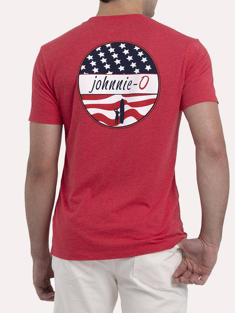 Johnnie-O Men's Star Spangled Tee - Saint Bernard