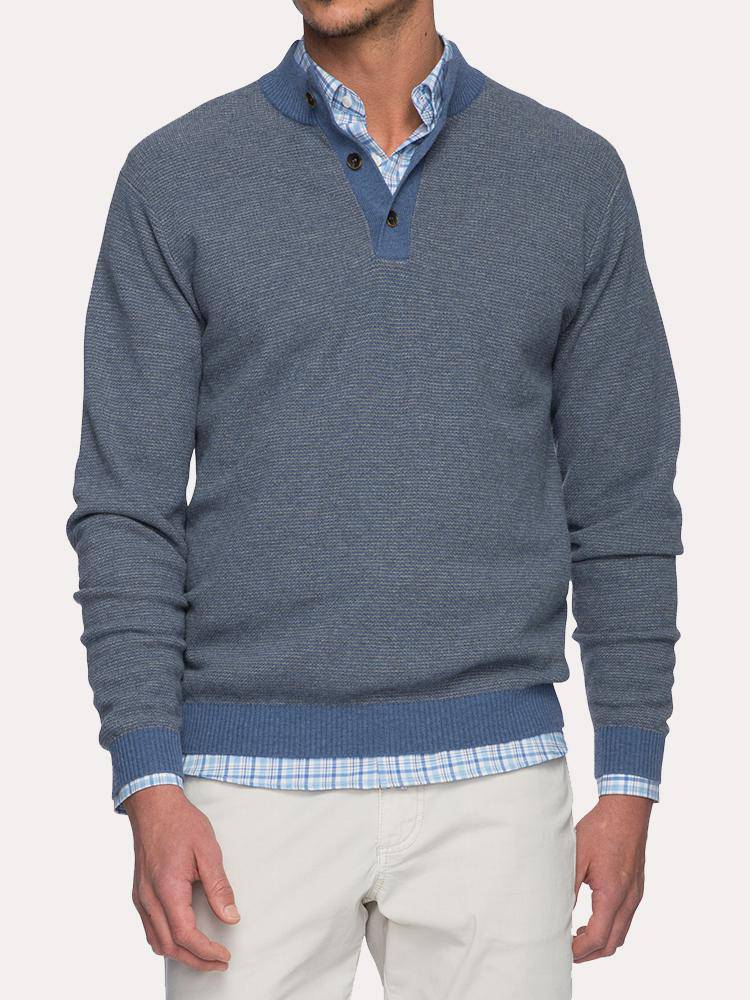 Johnnie-O Men's Clayton Henley Sweater - Saint Bernard