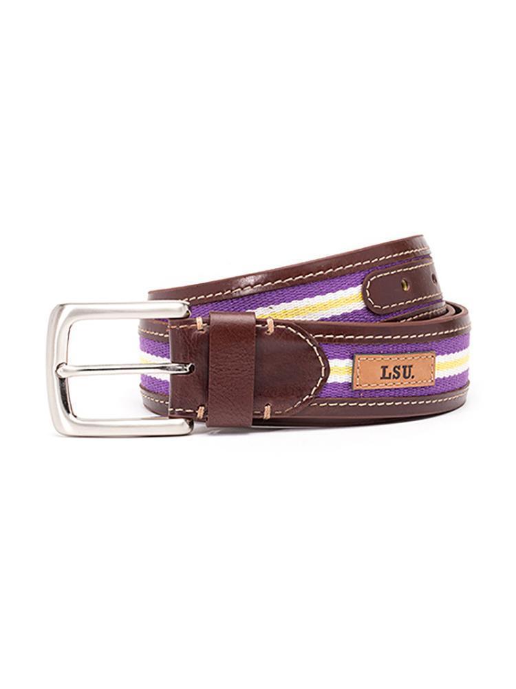 Jack Mason Brand Collegiate Tailgate Belt - Saint Bernard