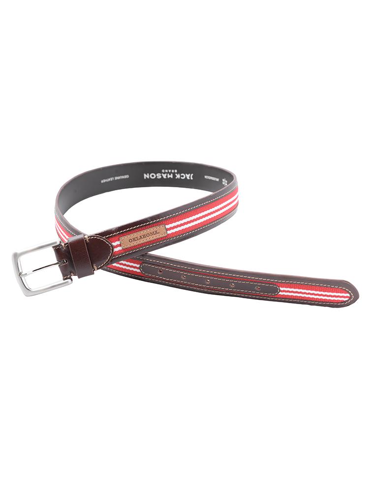 Jack Mason Brand Collegiate Tailgate Belt - Saint Bernard