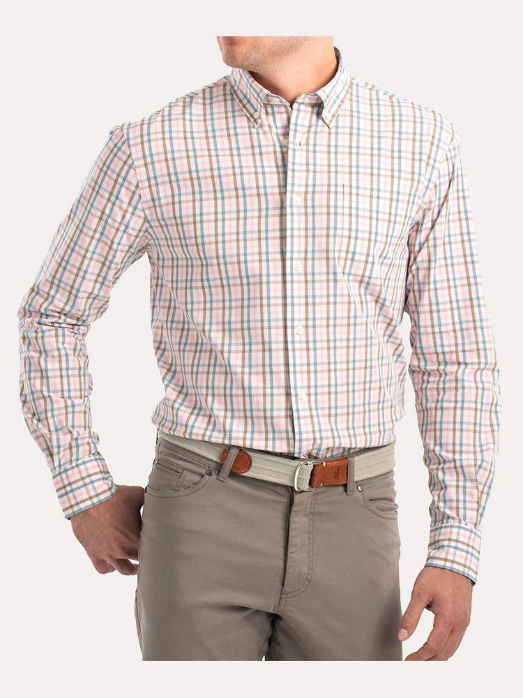 Johnnie-O Men's Neville Button Down Shirt - Saint Bernard