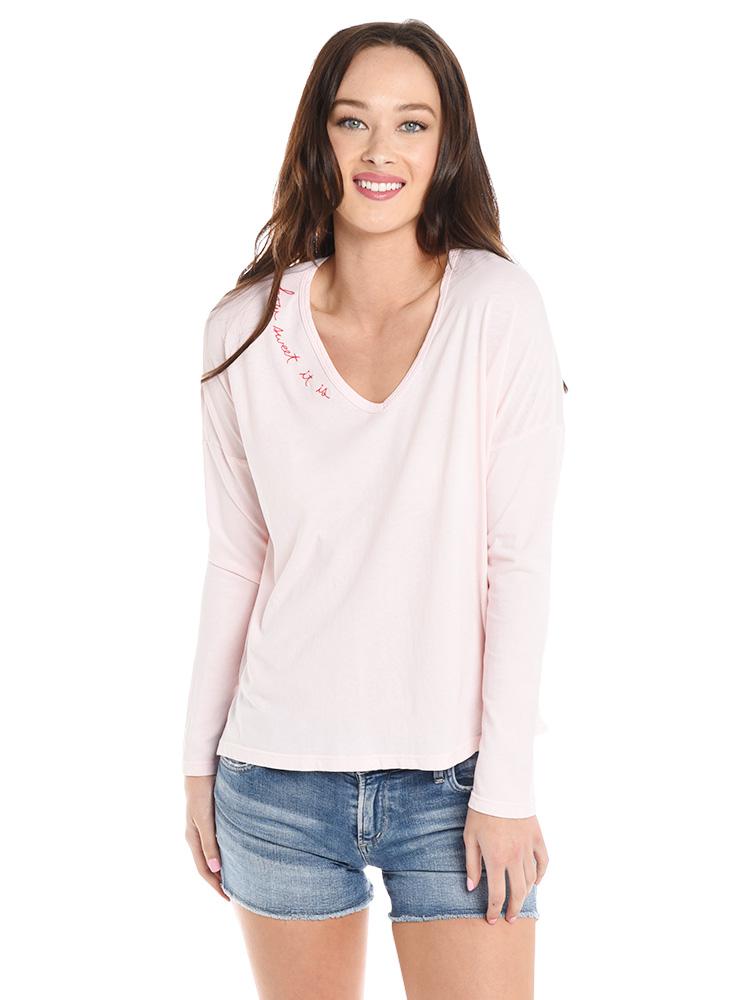 Sundry How Sweet It is Long Sleeve Tee - Saint Bernard