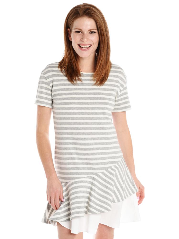 Kinly Ruffle Hem Dress - Saint Bernard