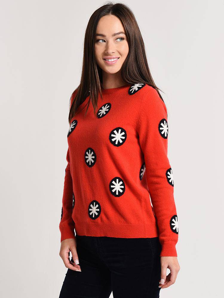 Chinti & Parker Mexican Snowflake Sweater - Saint Bernard