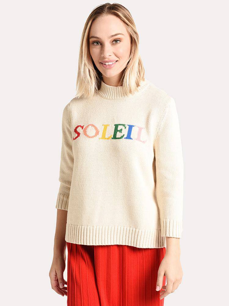 Chinti & Parker Cream Cotton Soleil Sweater - Saint Bernard