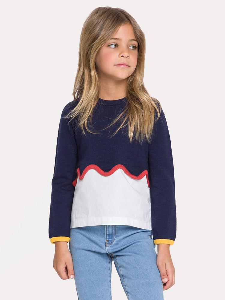 Recess Girls' Binded Sweater