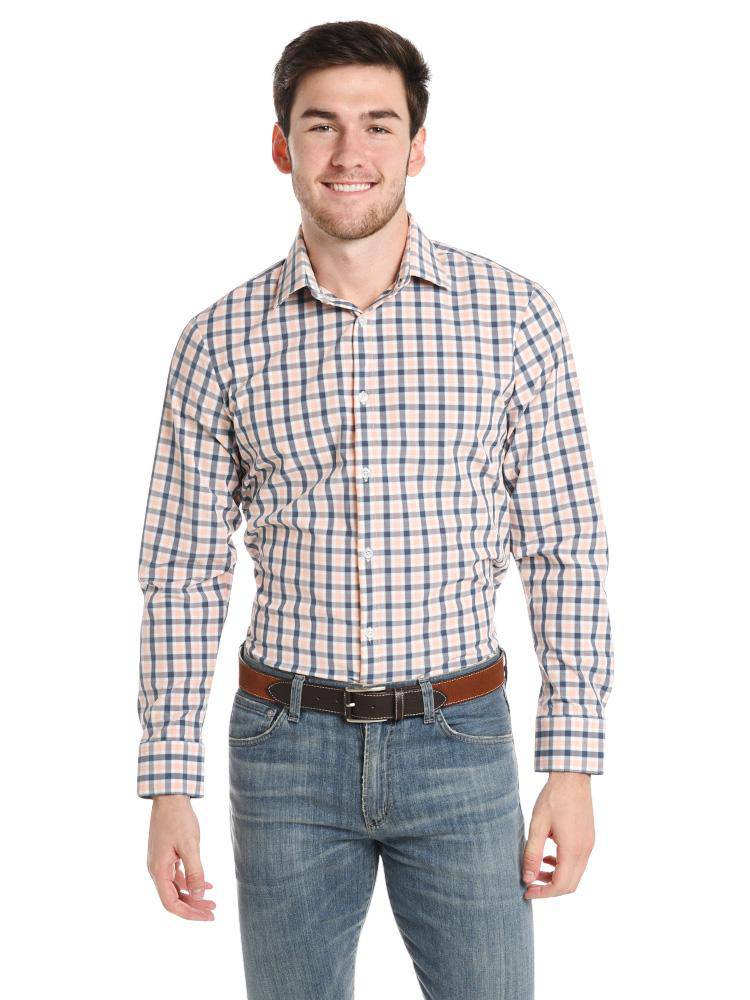 Mizzen+Main Brooks Check Performance Shirt - Saint Bernard