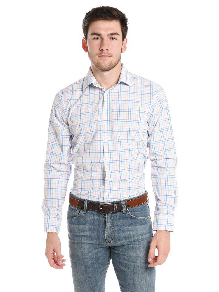 Mizzen+Main Newton Check Performance Shirt - Saint Bernard