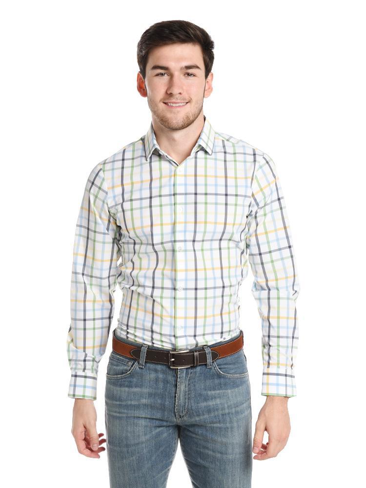 Mizzen+Main Cason Check Performance Shirt - Saint Bernard