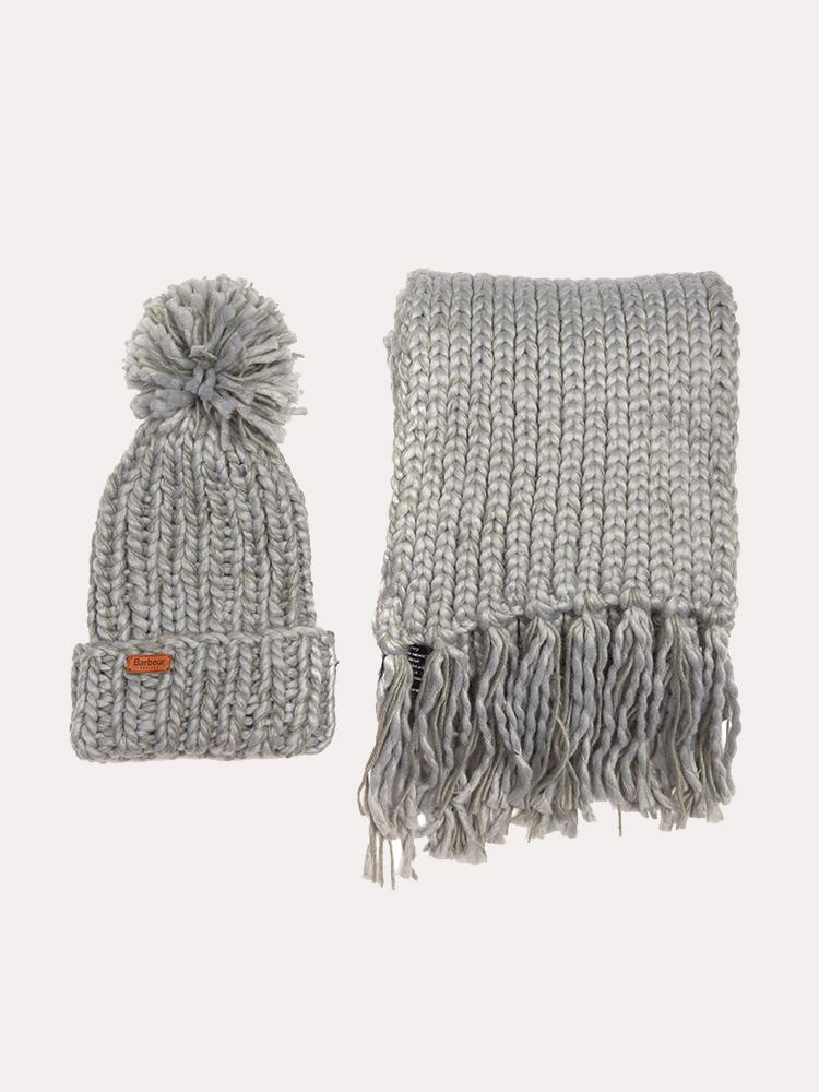 Barbour Chunky Knit Hat & Scarf Set
