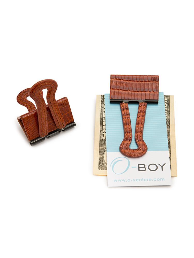 O-Venture O-Boy Embossed Lizard Money Clip - Saint Bernard