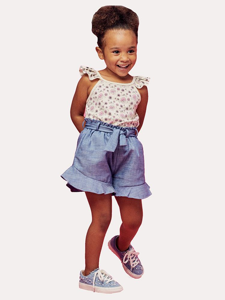 For Love & Lemons Lou Lou Ruffle Shorts - Saint Bernard