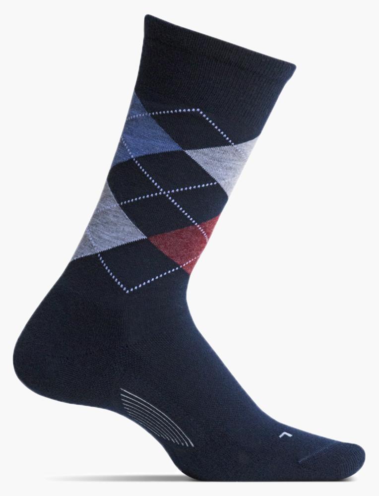 Feetures Everyday Men's Argyle Ultra Light Crew - Saint Bernard