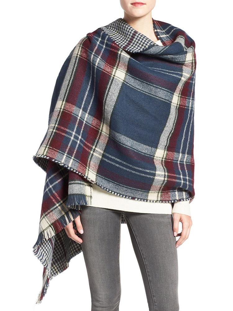 Barbour Reversible Plaid Wrap - Saint Bernard