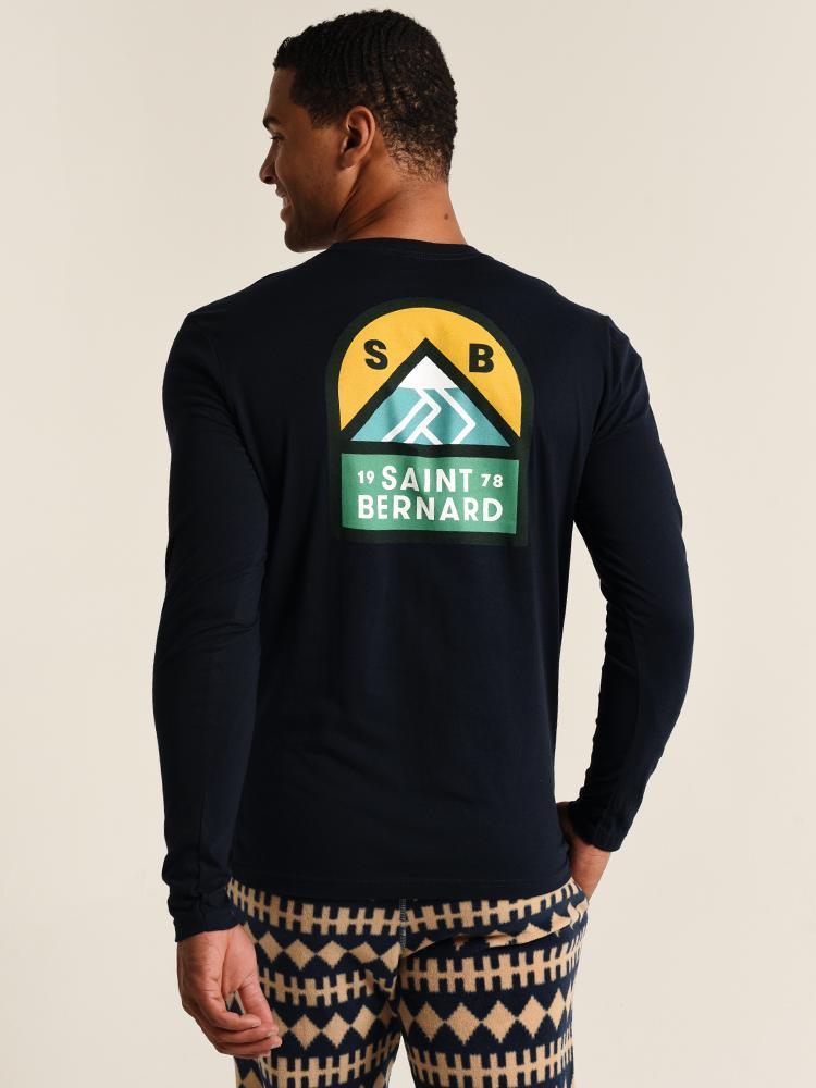 Saint Bernard Men's Long Sleeve Ski Run Logo Tee - Saint Bernard
