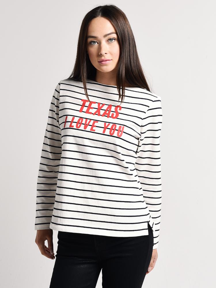 Parker Thatch Long Sleeve TX I love You Tee - Saint Bernard