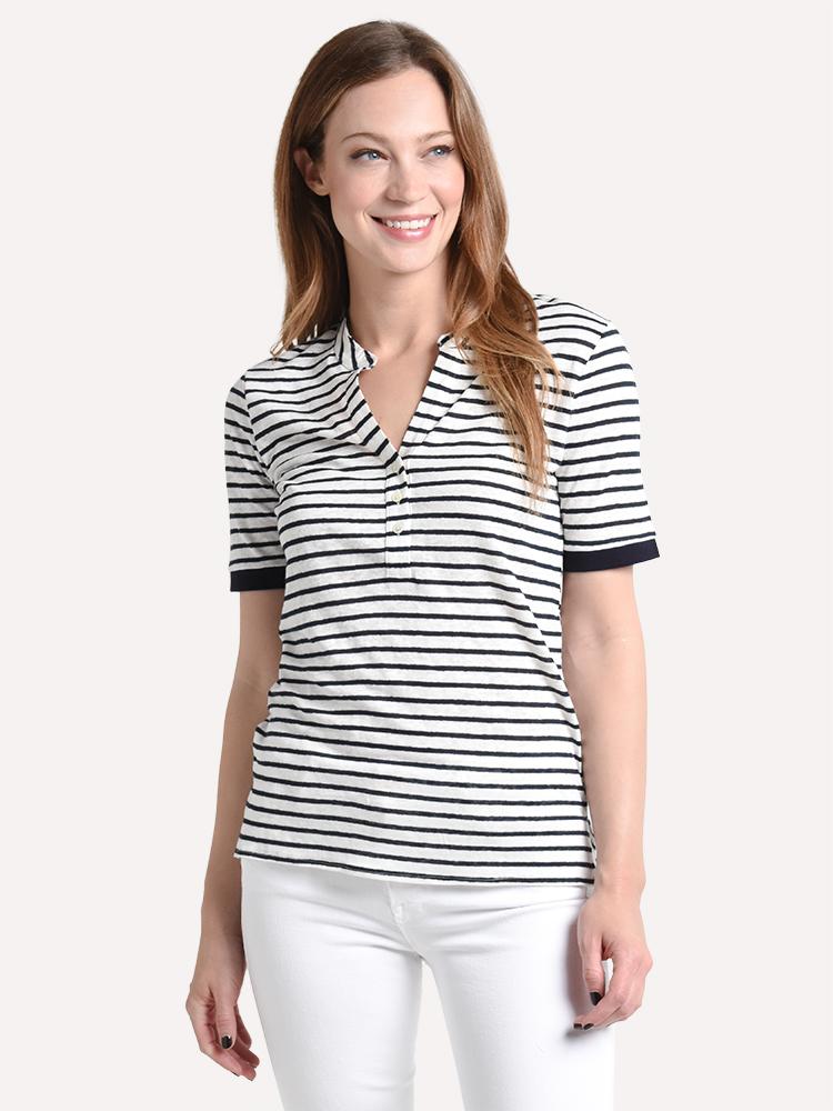 Frame Women's Cut Off Polo - Saint Bernard