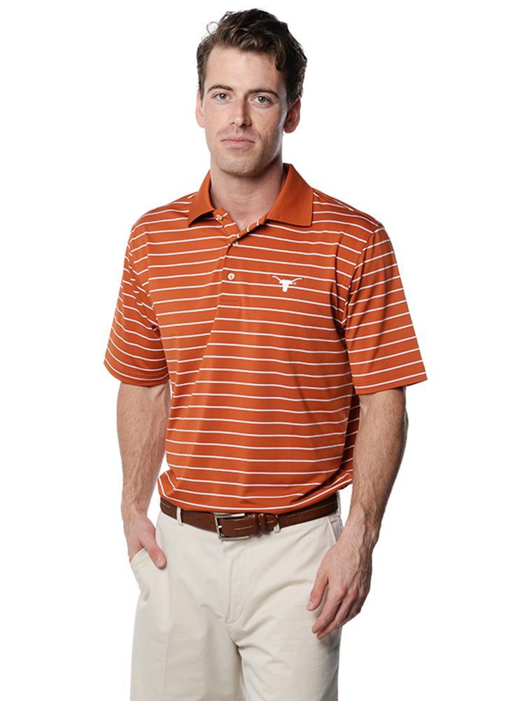 Peter Millar Men's Collegiate Stripe Jersey Polo - Saint Bernard