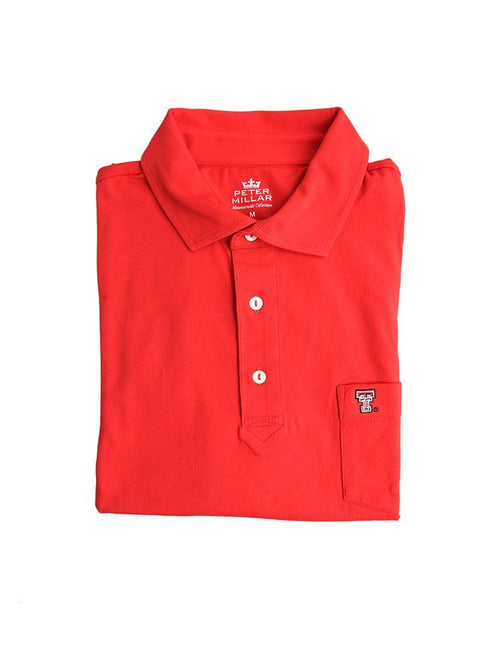 Peter Millar Men's Collegiate Seaside Washed Pocket Polo