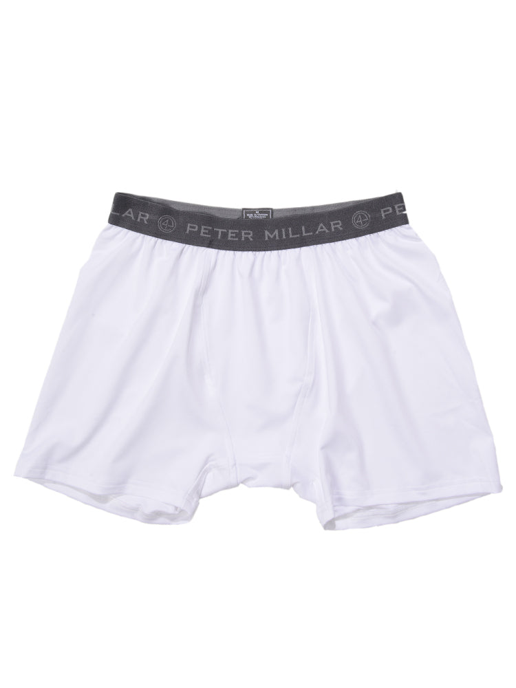 Peter Millar Crown Sport Men's Solid Stretch Jersey Boxer Brief - Saint Bernard