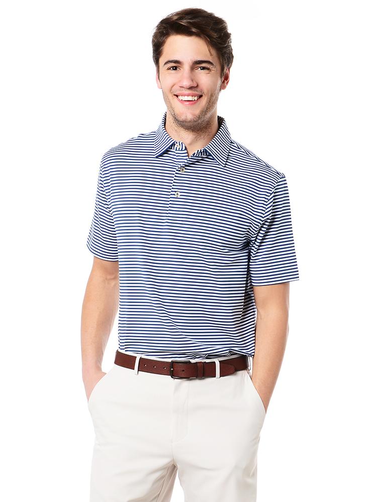 Peter Millar Men's Competition Stripe Stretch Jersey Polo