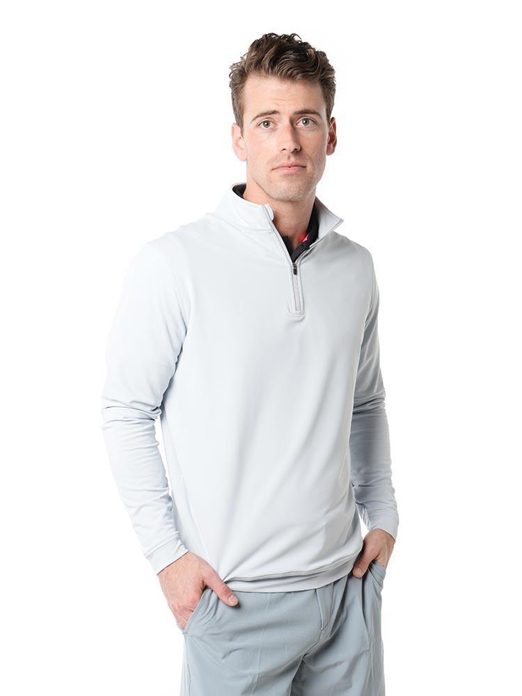 Peter Millar Men's Perth Stretch Loop Terry Quarter Zip - Saint Bernard