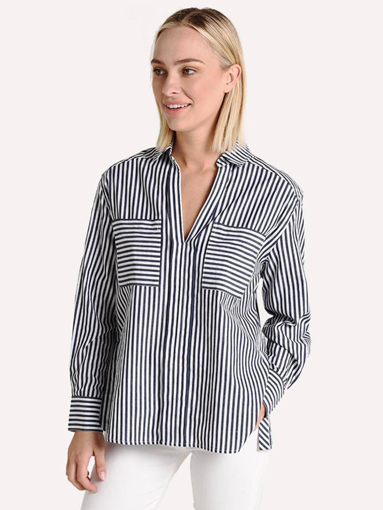 Brochu Walker Striped Adele Popover - Saint Bernard