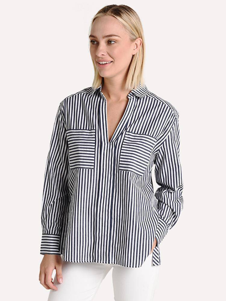 Brochu Walker Striped Adele Popover - Saint Bernard