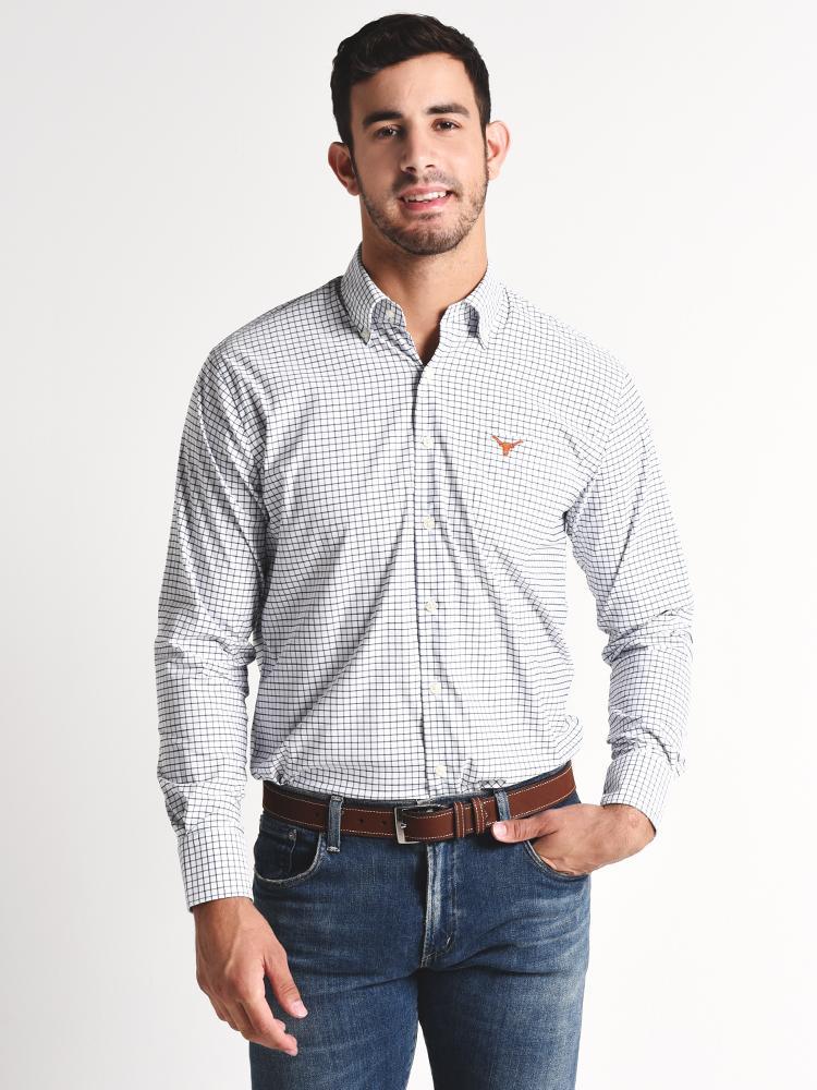 Peter Millar Stretch Tattersall Woven Shirt - Saint Bernard