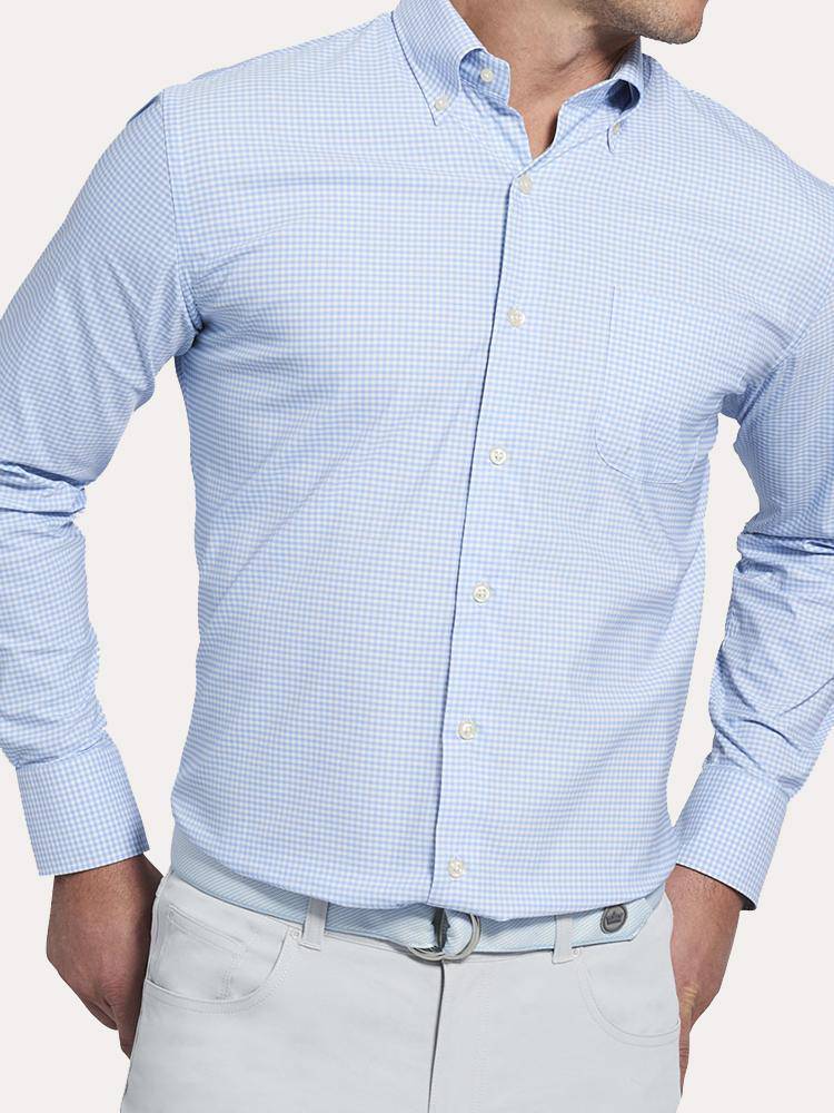 Peter Millar Mimi Performance Check Woven Shirt - Saint Bernard