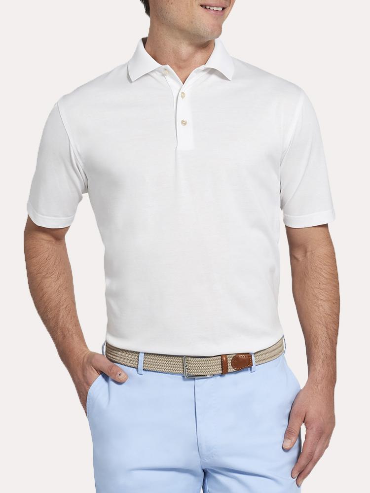 Peter Millar Solid Cotton Lisle Polo - Saint Bernard