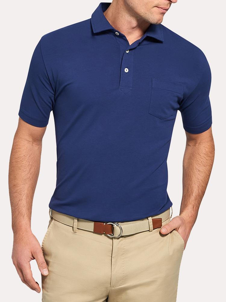 Peter Millar Solid Seaside Wash Polo - Saint Bernard