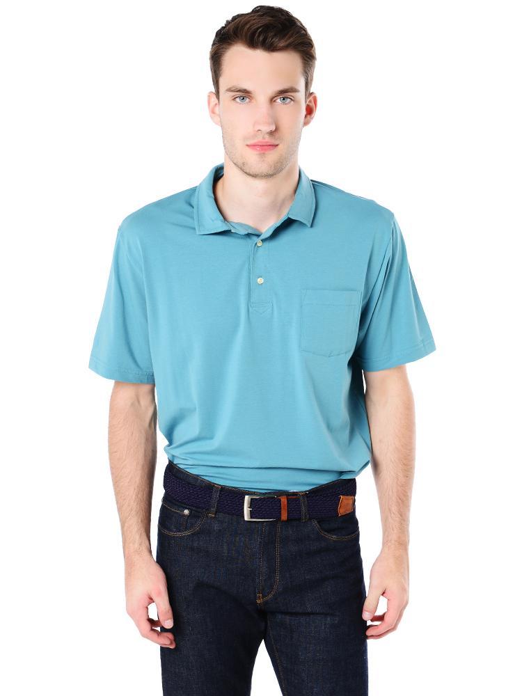 Peter Millar Men's Seaside Solid Washed Polo - Saint Bernard