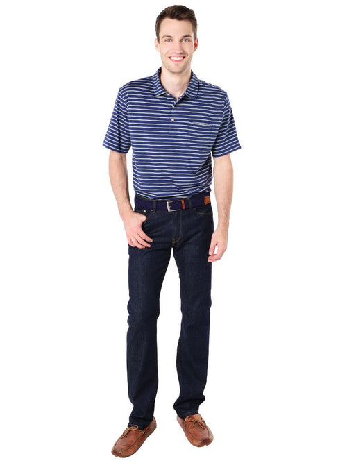 Peter Millar Men's Grandfather Seaside Wash Stripe Polo
