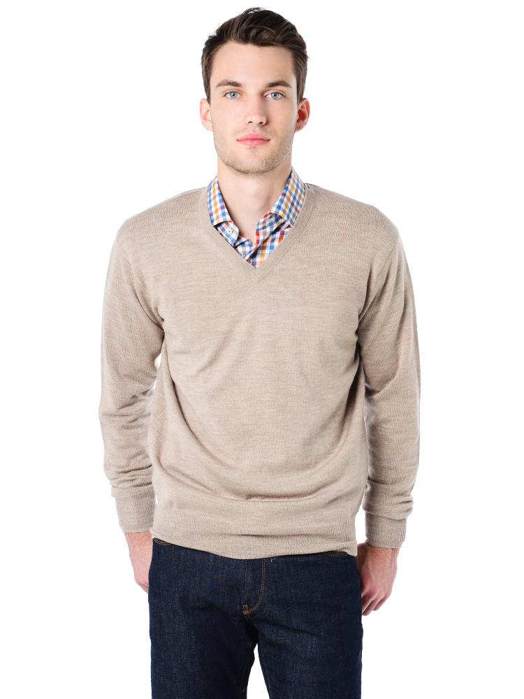 Peter Millar Men's Marino Wool V Neck Sweater - Saint Bernard